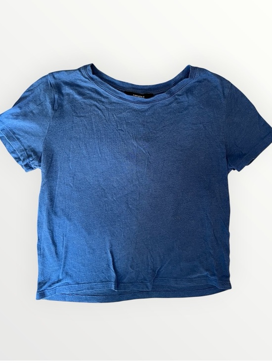 Forever 21 Tops - Forever 21 Royal Blue Cropped Tee | Women’s Size Small Basic Short Sleeve Top